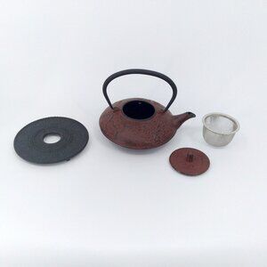 Tea Junction Cast Iron Japanese Teapot Bamboo Motif